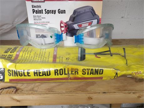 SINGLE HEAD ROLLER STAND - GOGGLES - BLACK & DECKER PAINT SPRAYER