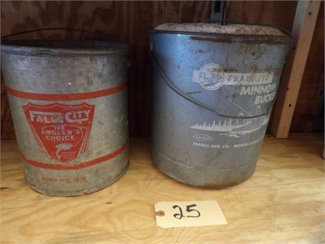 (2) MINNOW BUCKETS