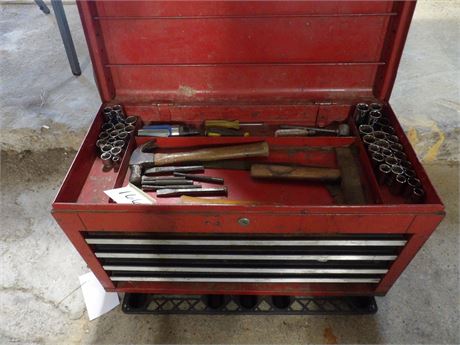 TOOL BOX W / NICE SELECTION USED TOOLS