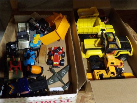 ASSORTMENT OF TOY TRUCKS - SEMIS - AND PLANES