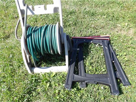 HOSE W / REEL - SAW HORSES