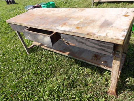 ALL STEEL WORK BENCH WITH DRAWERS