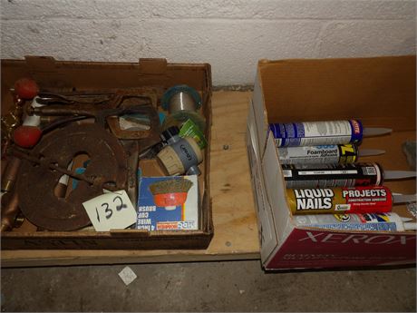 ASSORTMENT OF CAULK - LIQUID NAIL TUBES - MISC