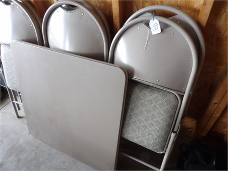 CARD TABLE & CHAIRS