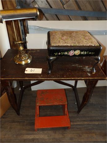 VINTAGE STOOLS - DESK - LAMP