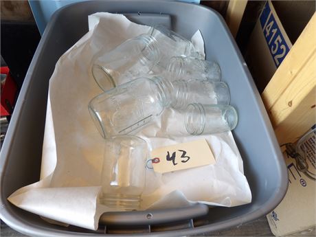 ASSORTMENT OF GLASS JARS