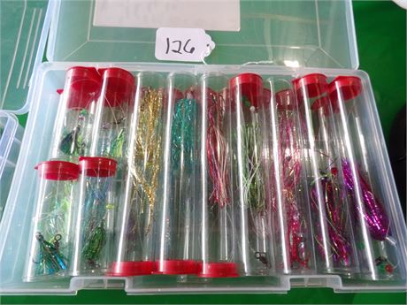 TROLLING FLIES W / PLASTIC ORGANIZER