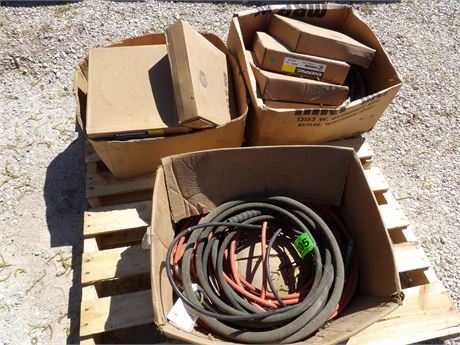 3 BOXES OF MISC. HYDRAULIC HOSES ETC