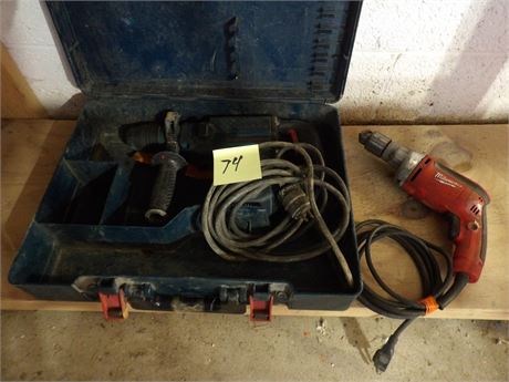 BOSCH - MILWAUKEE ELECTRIC DRILLS