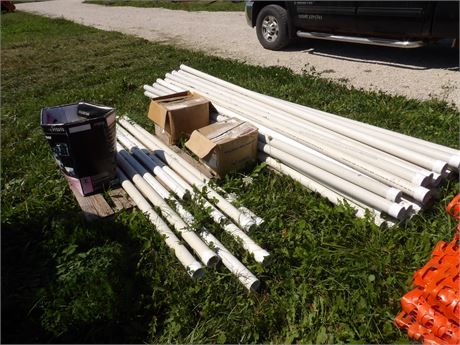 LARGE ASSORTMENT OF PVC PIPING