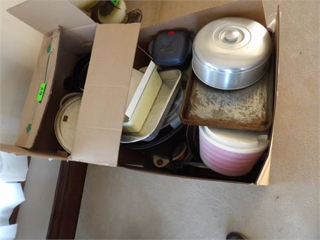 2 LARGE BOXES - MISC KITCHENWARE