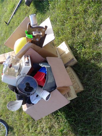 MYSTERY LOT - HAND SAW - FOOD PROCESSOR - PLANTER BOXES - ETC