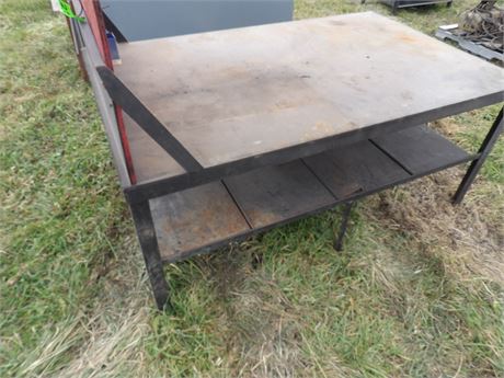 STEEL WORK BENCH 4'x8' APPROX.