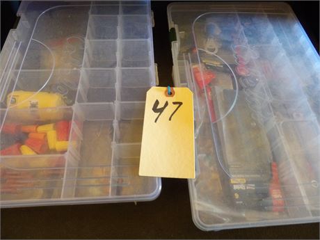 2 ORGANIZERS W / MISC ELECTRICAL
