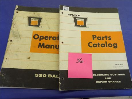 OLIVER Plow Parts - 520 baler -438 Haybine Operators Manuals