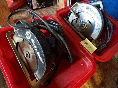 BLACK & DECKER CIRCULAR SAWS ( 2 TOTAL )
