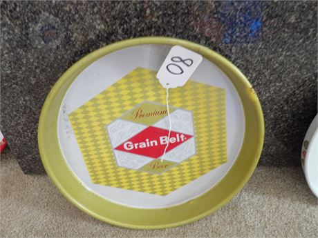 PREMIUM GRAIN BELT BEER METAL SERVING TRAY