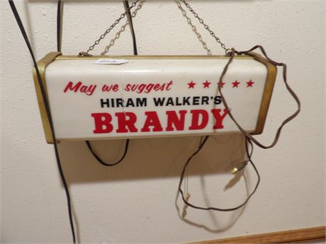 HIRAM WALKERS BRANDY ELECTRIC SIGN