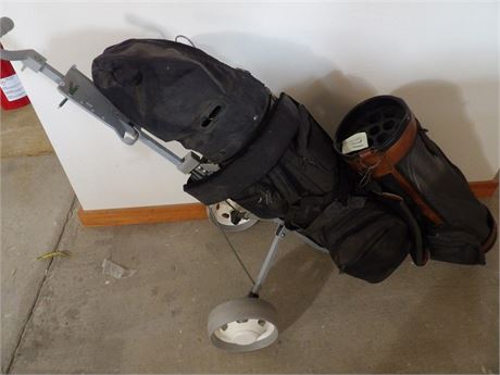 GOLF CLUBS W / HAND CART