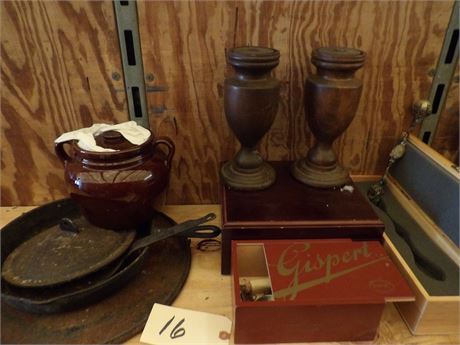 VINTAGE PANS - VASES AND BOXES