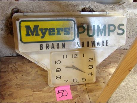 MYERS PUMP ELECTRIC CLOCK