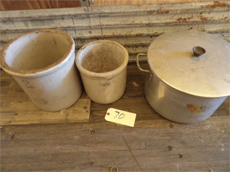 RED WING CROCK - STAINLESS KETTLE - CROCK