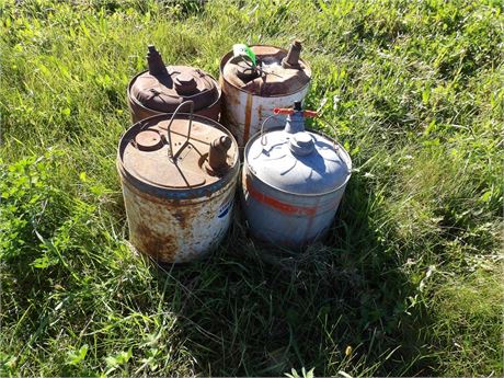 VINTAGE FUEL/OIL CANS