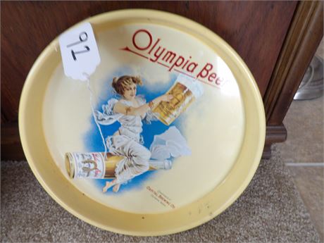 OLYMPIA BEER METAL SERVING TRAY