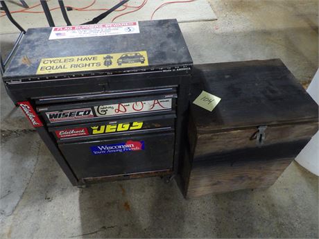 ROLL AROUND TOOL BOX / WOOD STORAGE BOX