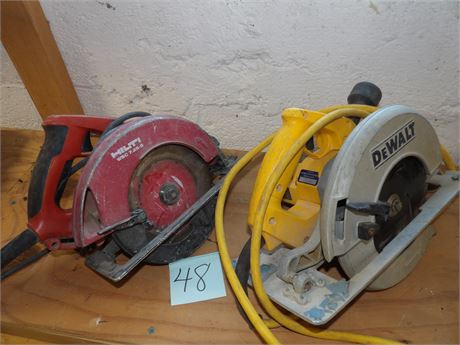 HILTI & DEWALT CIRCULAR SAWS (2)