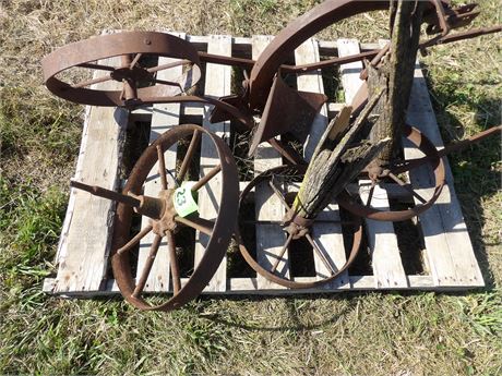 ASSORTMENT SMALLER STEEL WHEELS