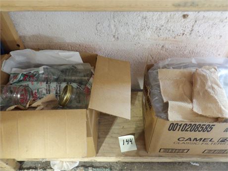 2 BOXES CANNING TYPE JARS