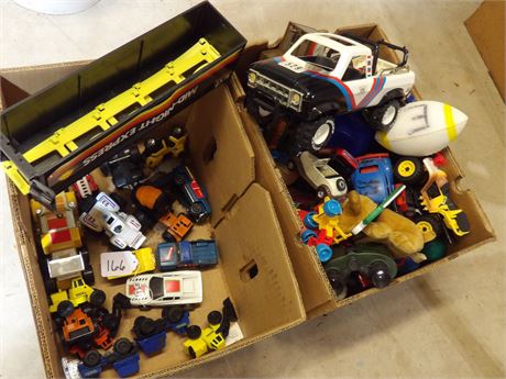 ASSORTMENT OF TOY CARS- TRUCKS - FIRE TRUCK - RACE CARS