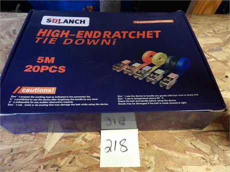 HIGH END RACHET TIE DOWNS 5M  - 20 PC