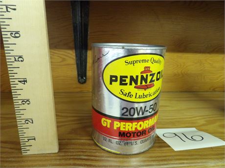 PENNZOIL ( CARDBOARD/TIN) COIN BANK