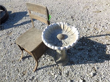 VINTAGE CHAIR - BIRD BATH