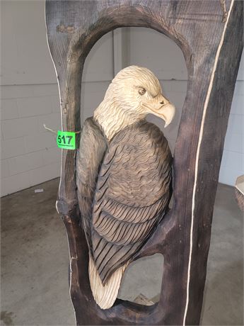 EAGLE CHAINSAW WOOD CARVING ( APPROX. 50" )