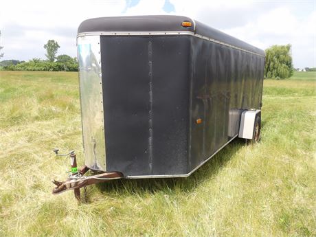 INTERSTATE 1 15' APPROX - ENCLOSED TRAILER - NO RAMP - SIDE DOOR ( NO TITLE )
