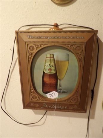 ANDEKER PLASTIC LIGHT UP SIGN  14"H