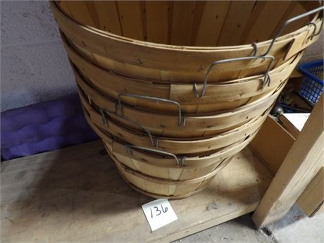 BUSHEL BASKETS ( 5 TOTAL )