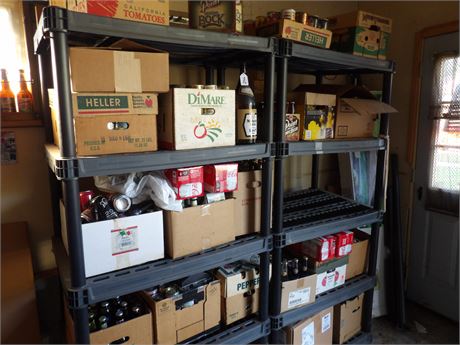 2 SHELVING UNITS - BEER CAN COLLECTION - BEER BOTTLES- SODA