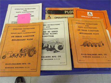 Allis- Chalmers plow and cultivator Manuals