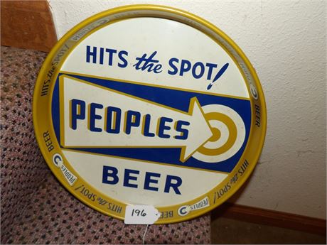 "THE PEOPLES" BEER SERVING TRAY