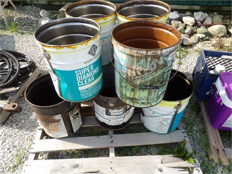 ASSORT OF STEEL PAILS