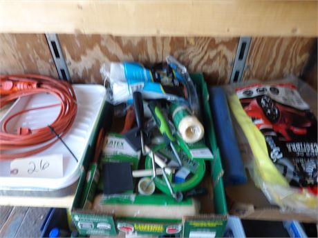 PAINTING ETC - RAGS - EXT CORD W / LIGHT