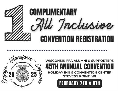 2025 Wisconsin FFA Alumni Convention registration