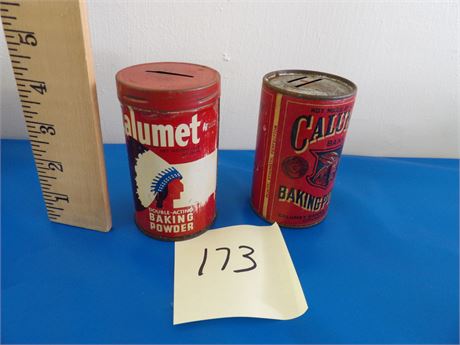 CALUMET BAKING POWDER COIN BANKS