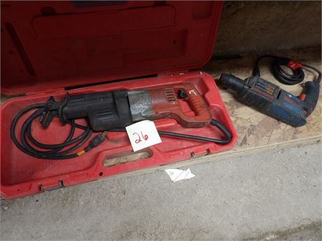 MILWAUKEE SAWZALL - BOSCH ELECTRIC DRILL