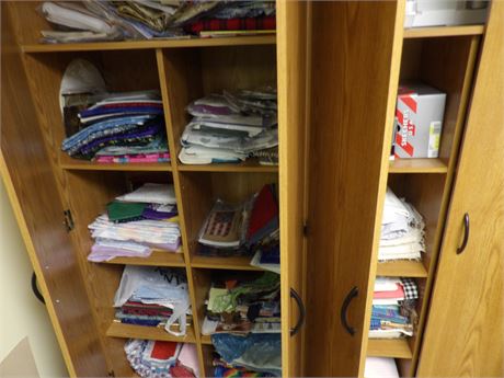 LARGE LOT ( NOT CABINETS ) SEWING FABRIC ETC