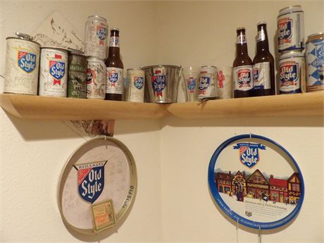 OLD STYLE SERVING TRAYS - CANS & BOTTLES